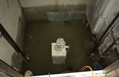 電梯基坑進水
