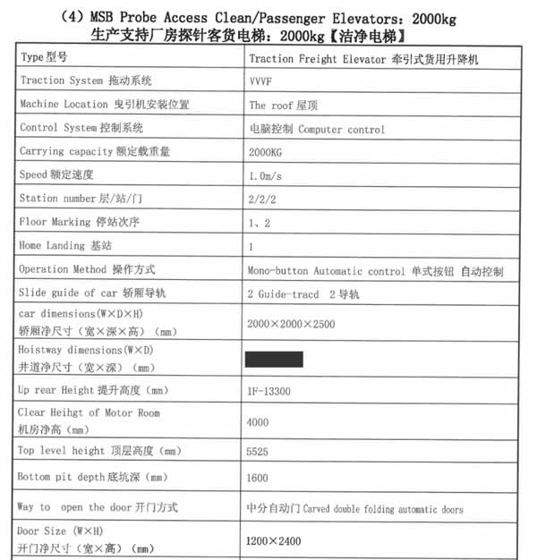 潔凈電梯合同